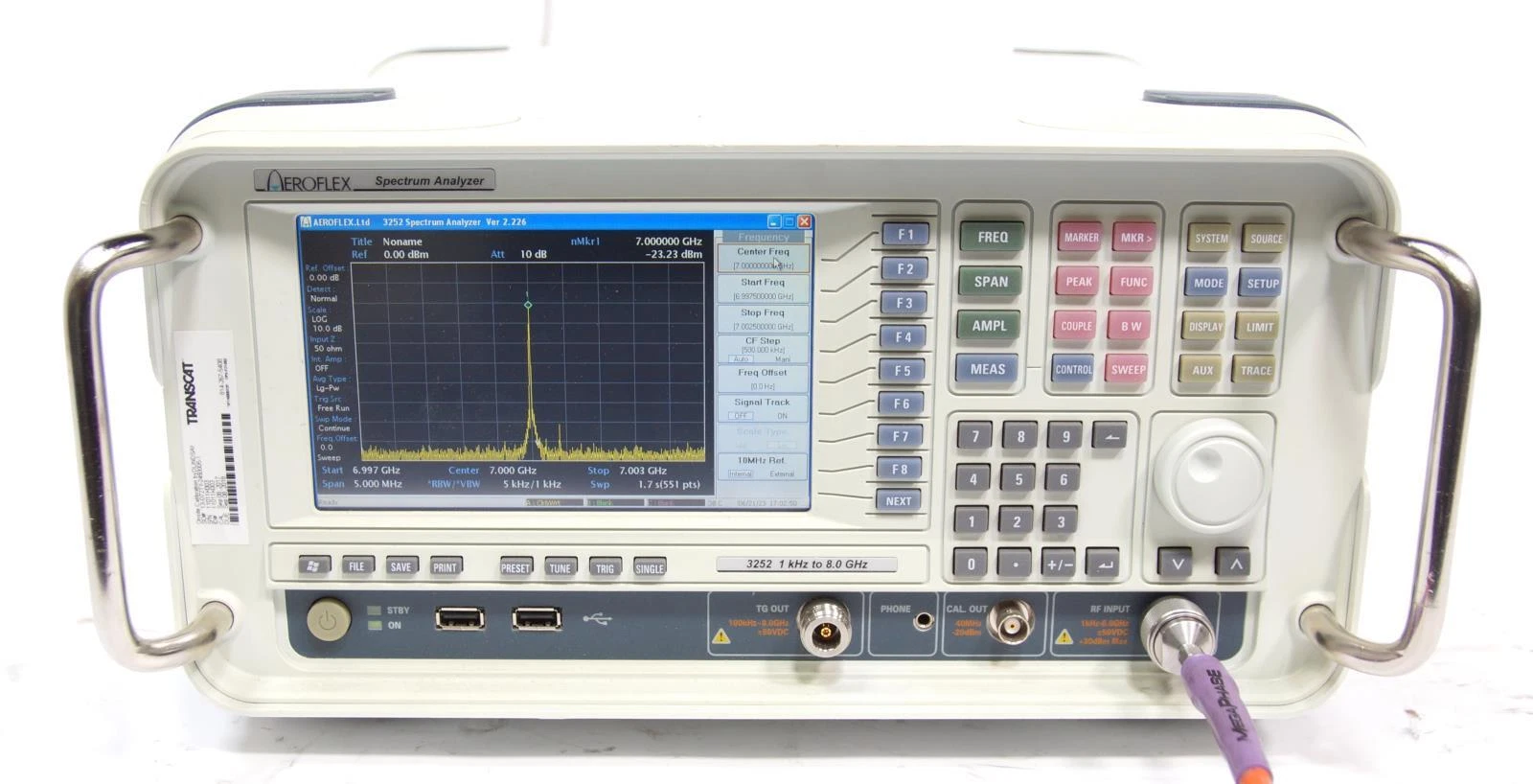 Aeroflex IFR 3252 Spectrum Analyzer, 1 kHz to 8 GHz