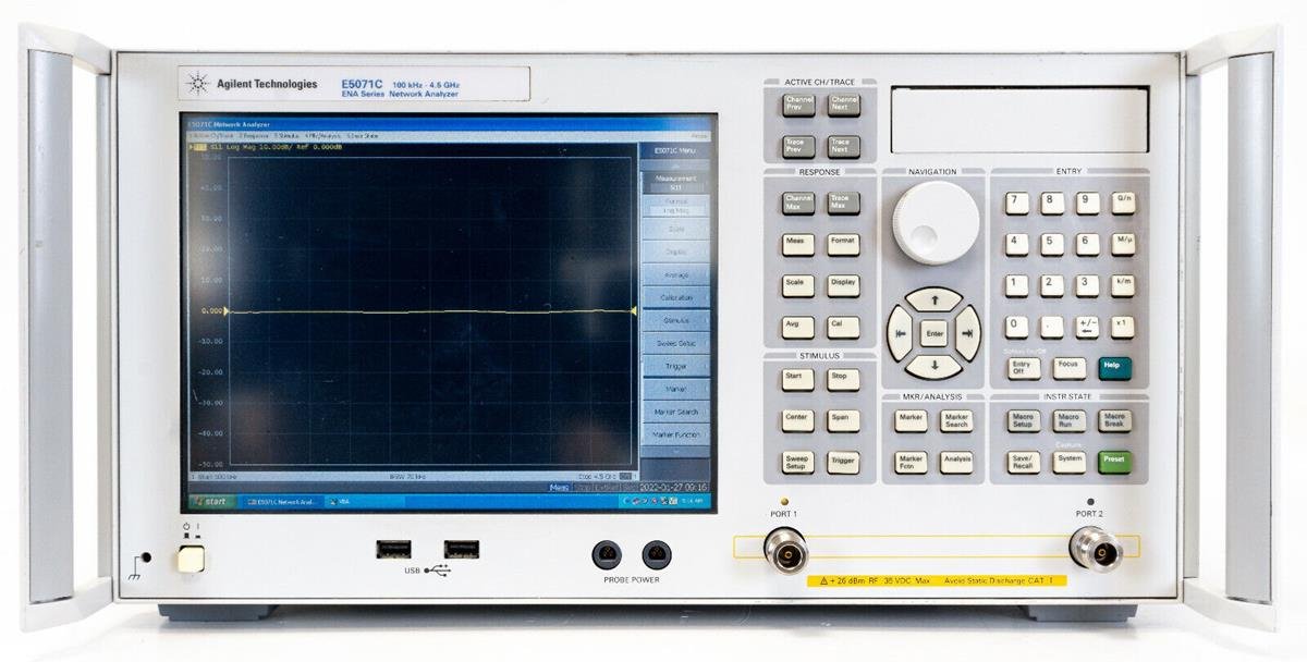 Agilent E5071B 300kHz-8.5GHz 2 Port Network Analyzer w/ Opt. 015, 214, UNQ