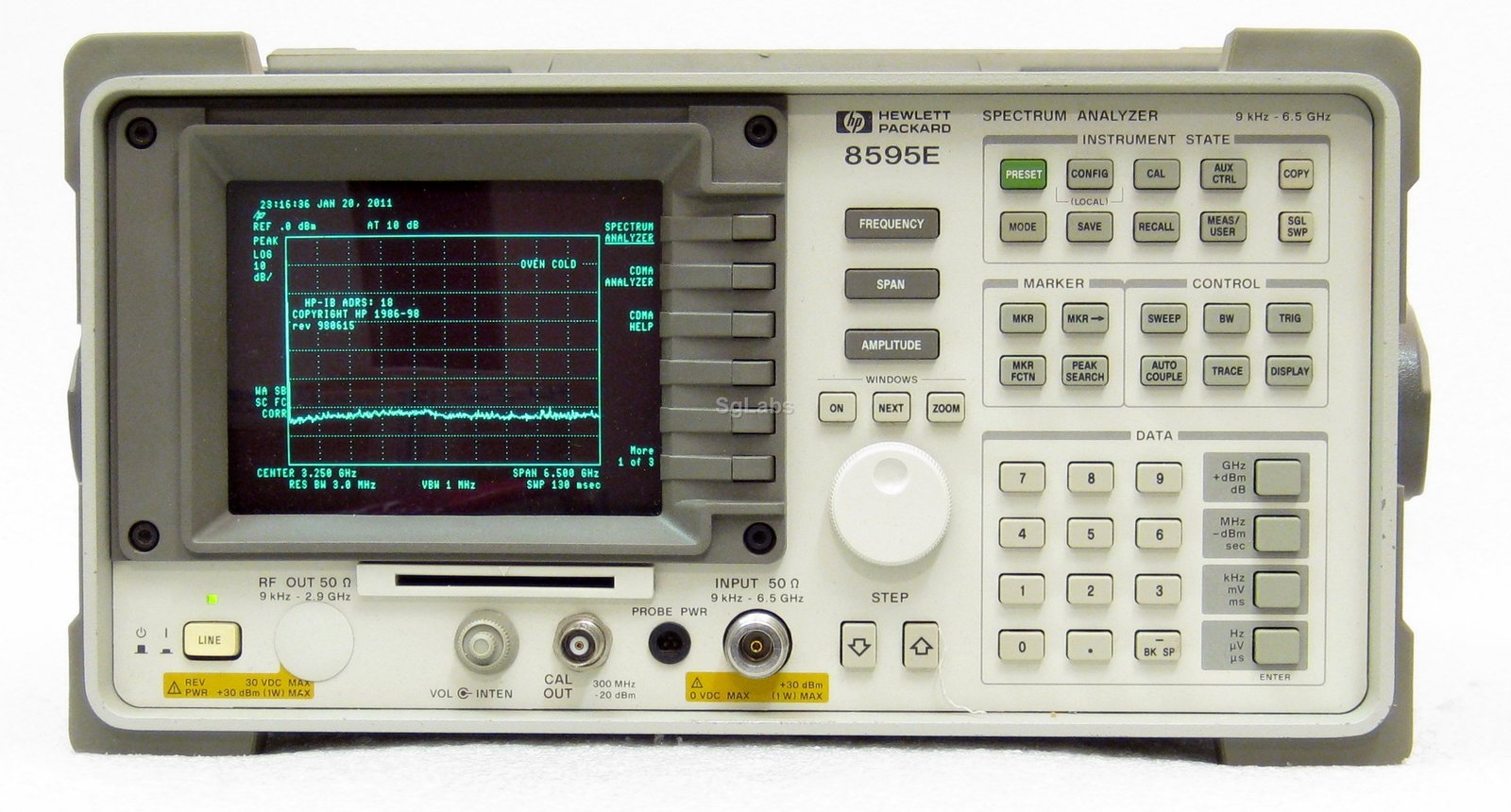Repair and Service Evaluation-Agilent/HP 8596E, 8596EM, 8591E, 8565E, 8565EC, 8593E, 8593EM