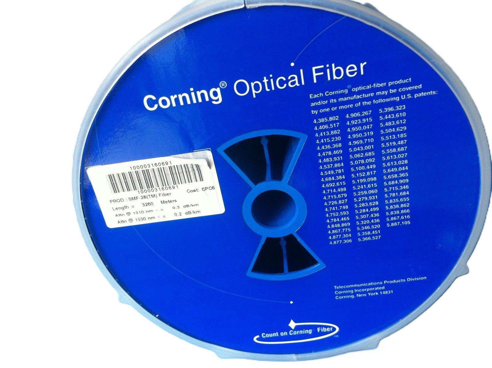 Corning Single Mode fiber SMF-28 (TM) Optical Bare Fiber 35000 m 35km