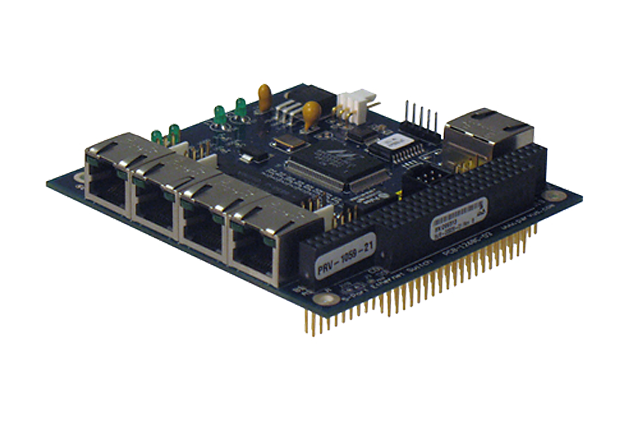 Curtiss-Wright / Parvus PRV-1059-21 5-Port PC/104 10/100 Fast Ethernet Switch