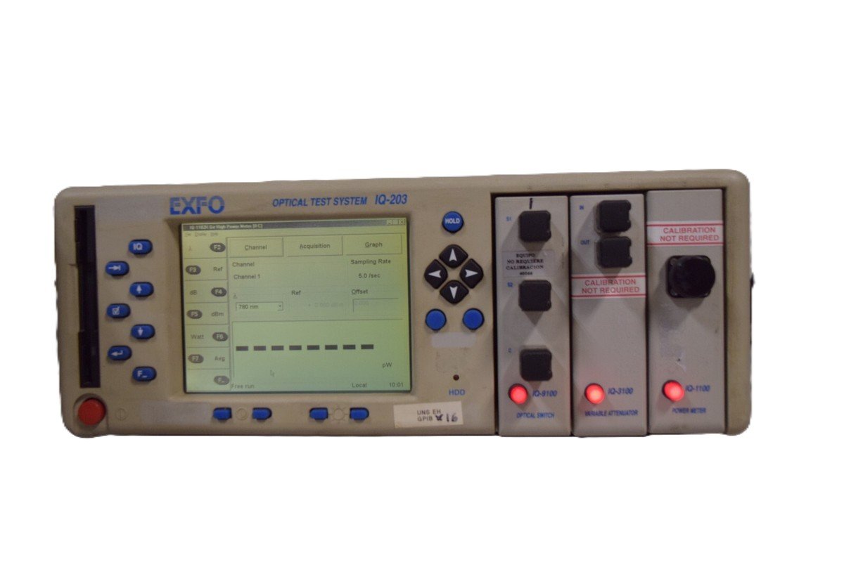 EXFO IQ-203 Optical Test System W/ Modules IQ-3100 and IQ-9100