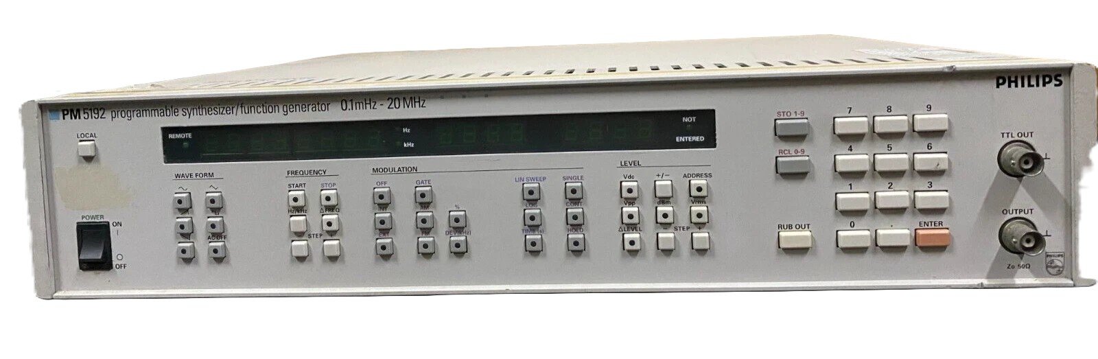 Fluke PM5192 Function Generator, 0.1 – 20 MHz