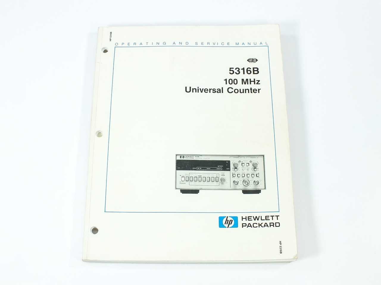 HP 05316-90014 5316B 100MHz Universal Counter Operating and Service Manual