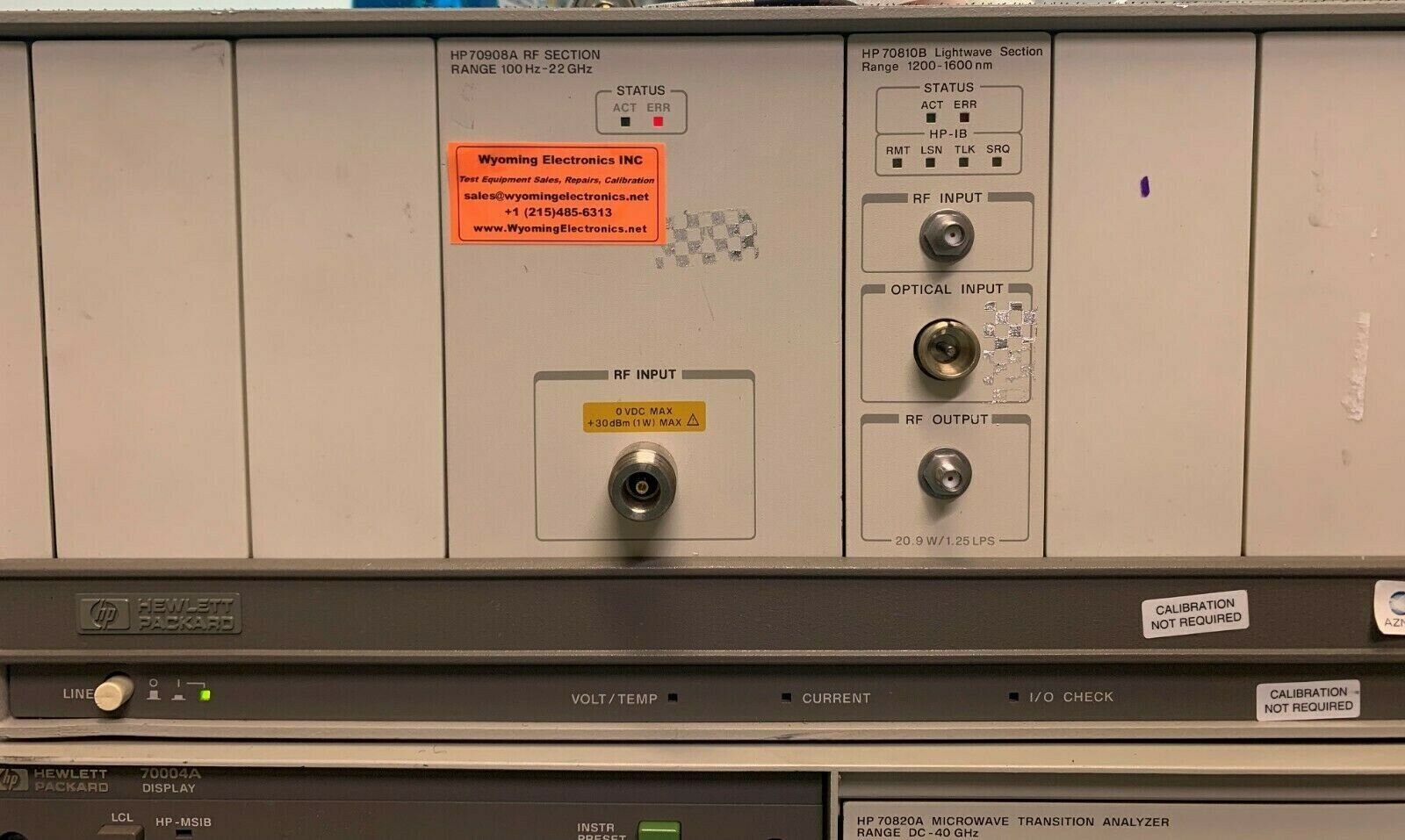 HP 70001A / 70908A RF SECTION RANGE 100 Hz-22GHz. AND 70810A