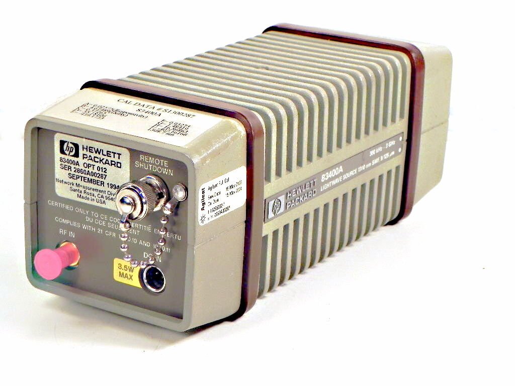 HP 83400A-012 300 kHz to 3 GHz, 1300 nm, Lightwave Source