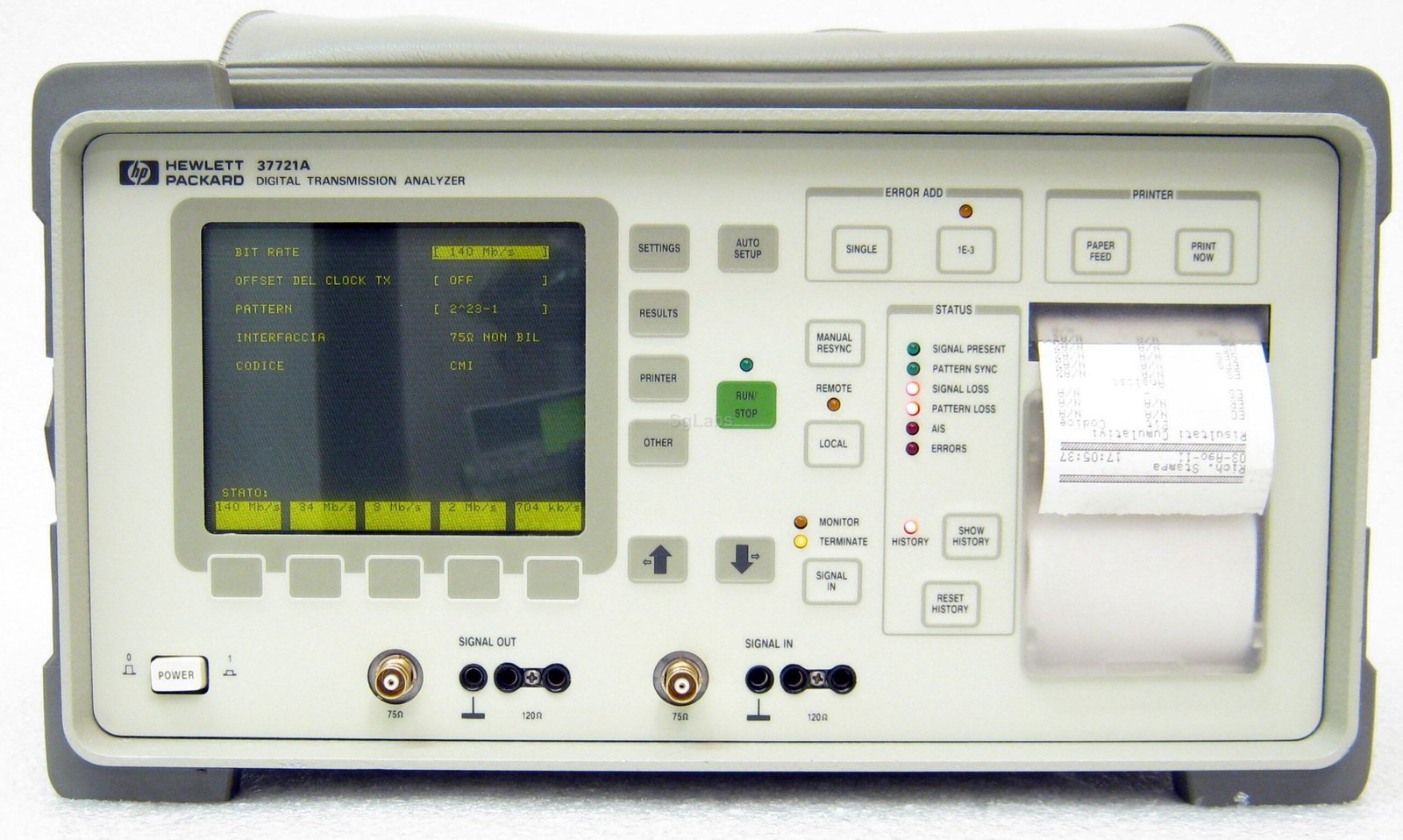 HP / Agilent 37721A Digital Transmission Analyzer