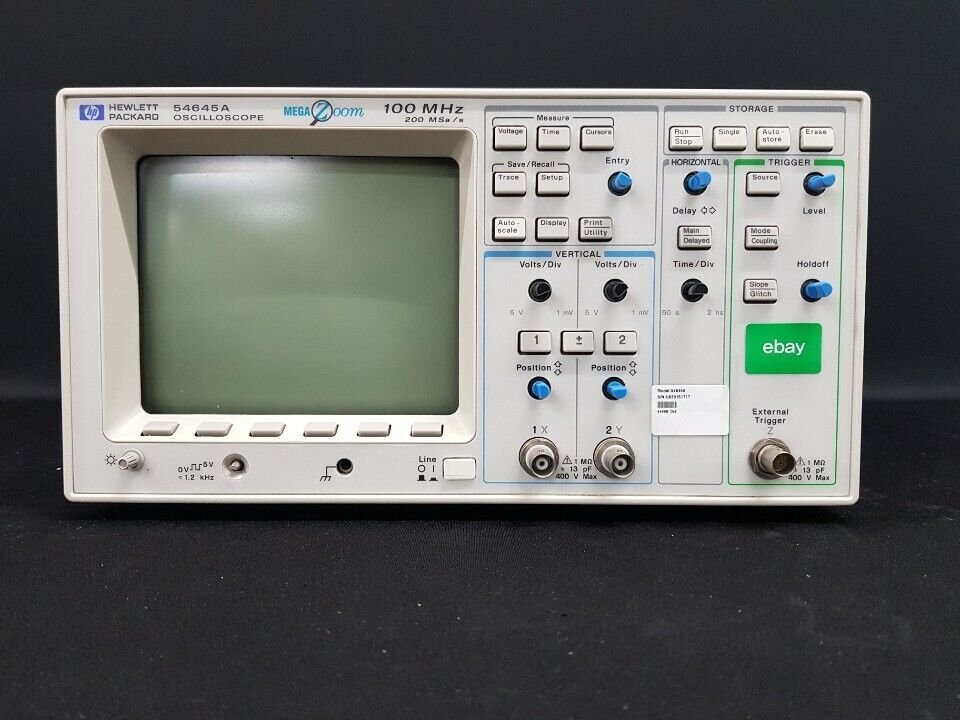 HP / Agilent 54645A 2-Channel 100 MHz Deep Memory and MegaZoom Oscilloscope