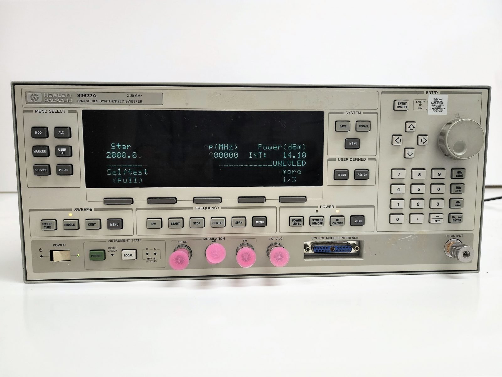 HP / Agilent 83622A Synthesized Sweeper, 2 to 20 GHz
