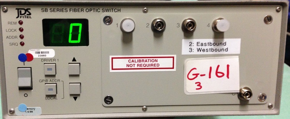 JDS FITEL SB04B5-D2FP SB SERIES FIBER OPTIC SWITCH 1X4