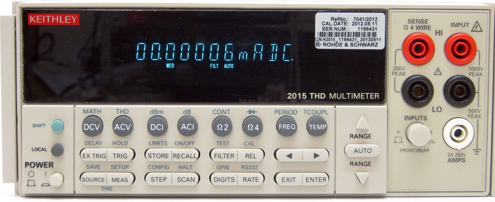 Keithley 2015 – Total Harmonic Distortion and Audio Analyzer Multimeter, 6.5-Digit
